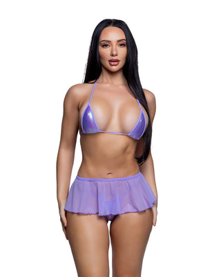 6792 - Mesh Flutter Skirt